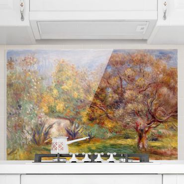 Glass Splashback - Auguste Renoir - Garden With Olive Trees - Landscape 2:3