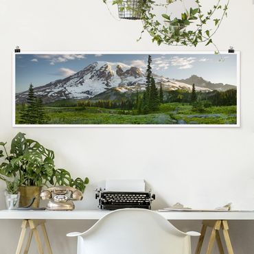 Poster - Mountain View Meadow Path
