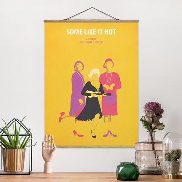 Fabric print with poster hangers - Film Poster Some Like It Hot