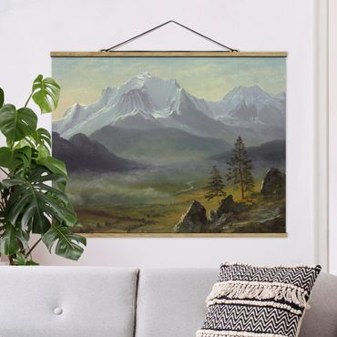Fabric print with poster hangers - Albert Bierstadt - Mont Blanc