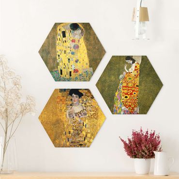 Alu-Dibond hexagon - Gustav Klimt - Portraits