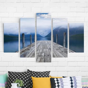 Print on canvas 5 parts - Nelson Lakes National Park New Zealand