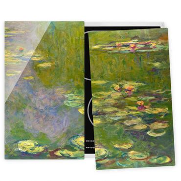Glass stove top cover  - Claude Monet - Green Waterlilies