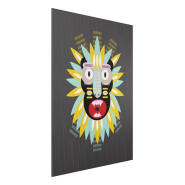 Print on aluminium - Collage Ethnic Mask - King Kong