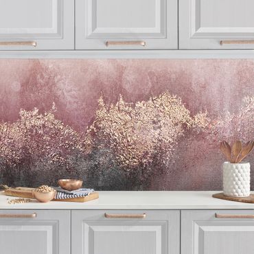 Kitchen wall cladding - Golden Dawn Pink