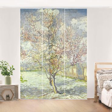 Sliding panel curtains set - Vincent Van Gogh - Peach Blossom In The Garden