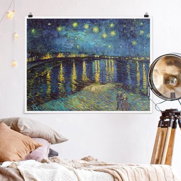 Poster - Vincent Van Gogh - Starry Night Over The Rhone