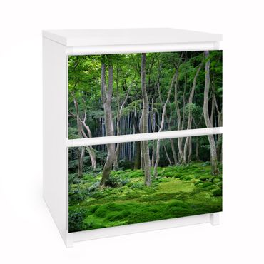 Adhesive film for furniture IKEA - Malm chest of 2x drawers - Japanese Forest
