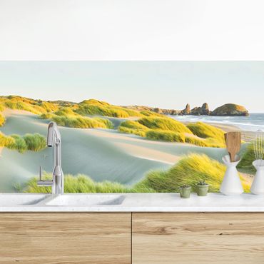Kitchen wall cladding - Dunes And Grasses At The Sea