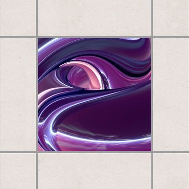 Tile sticker - Circles In Purple