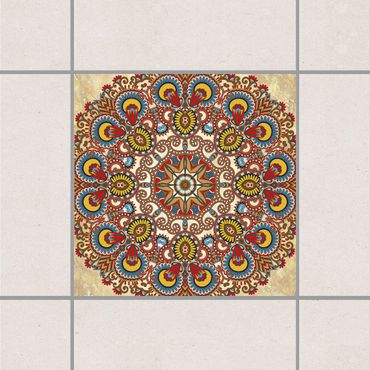 Tile sticker - Coloured Mandala