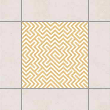 Tile sticker - Geometric Pattern Design Yellow