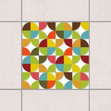 Tile sticker - Circles in the quarter