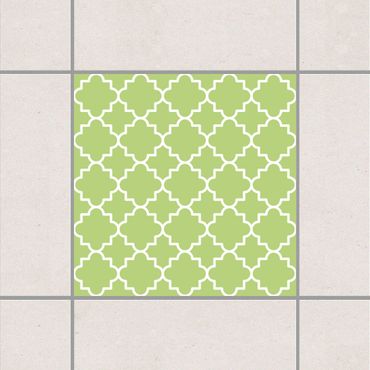 Tile sticker - Traditional Quatrefoil Spring Green