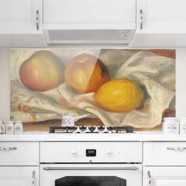 Glass Splashback - Auguste Renoir - Apples And Lemon - Landscape 1:2