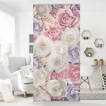 Room divider - Pastel Paper Art Roses