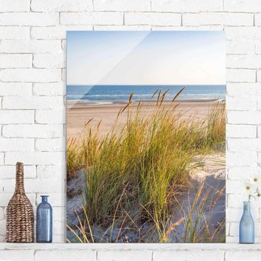 Glass print - Beach Dune At The Sea