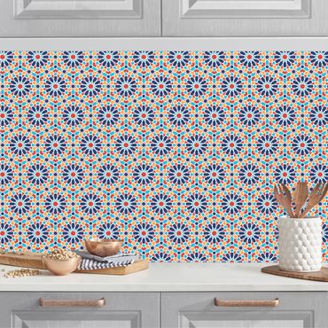Kitchen wall cladding - Oriental Patterns With Colourful Stars