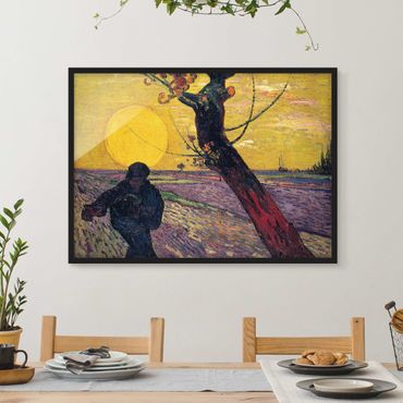 Framed poster - Vincent Van Gogh - Sower With Setting Sun