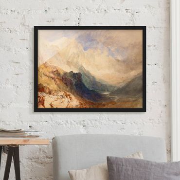 Framed poster - William Turner - View along an Alpine Valley, possibly the Val d'Aosta