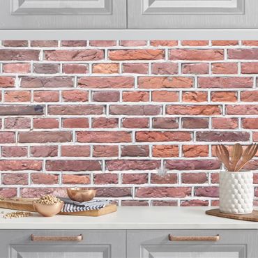 Kitchen wall cladding - Brick Wall Red