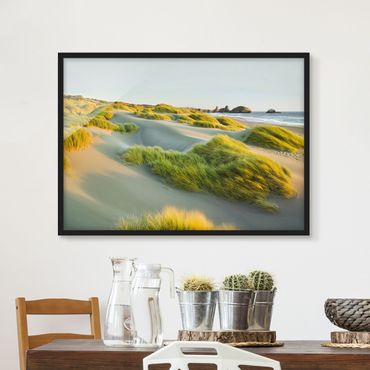 Framed poster - Dunes And Grasses At The Sea