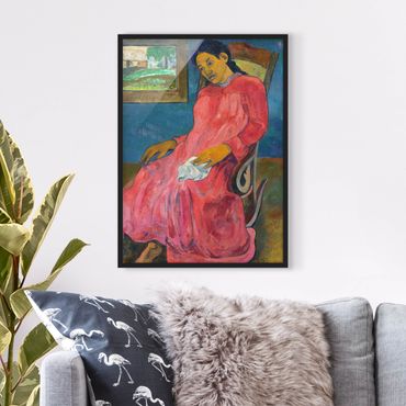 Framed poster - Paul Gauguin - Faaturuma (Melancholic)