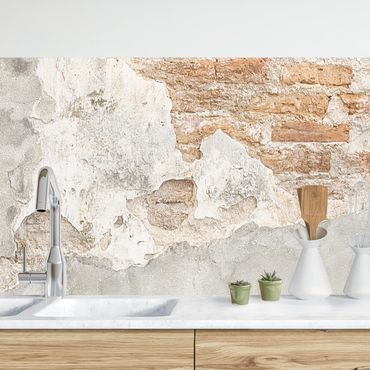 Kitchen wall cladding - Shabby Brick Wall