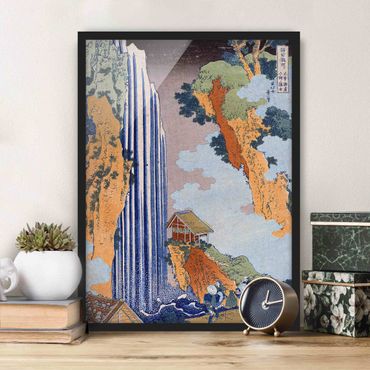 Framed poster - Katsushika Hokusai - Ono Waterfall on the Kisokaidô