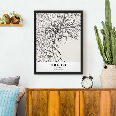 Framed poster - Tokyo City Map - Classic