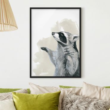 Framed poster - Forest Friends - Raccoon