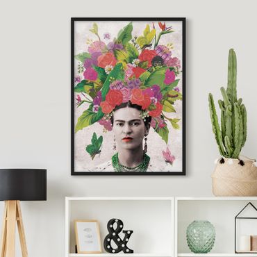 Framed poster - Frida Kahlo - Flower Portrait