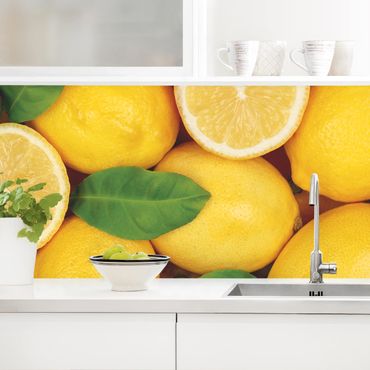 Kitchen wall cladding - Juicy lemons