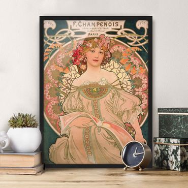 Framed poster - Alfons Mucha - Poster For F. Champenois