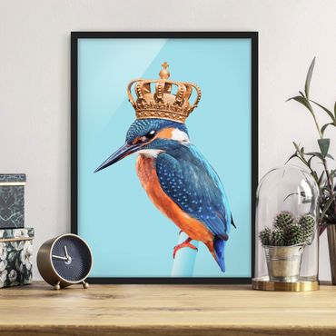 Framed poster - Kingfisher With Crown