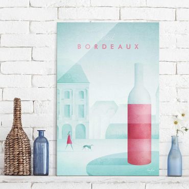 Glass print - Travel Poster - Bordeaux