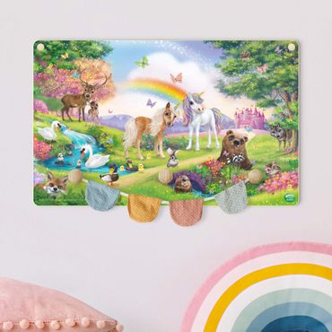 Coat rack for children - Animal Club International - Magical Forest With Unicorn