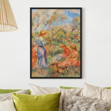Framed poster - Auguste Renoir - Three Women and Child in a Landscape