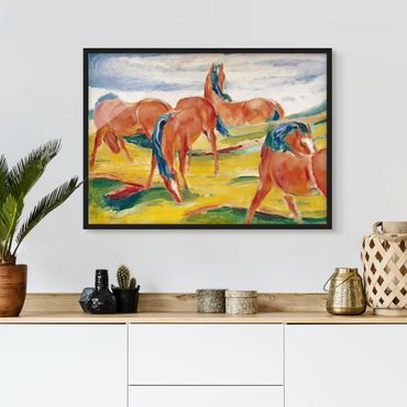 Framed poster - Franz Marc - Grazing Horses
