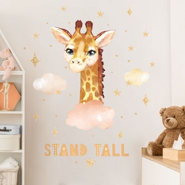 Wall sticker - Watercolor Giraffe - Stand Tall