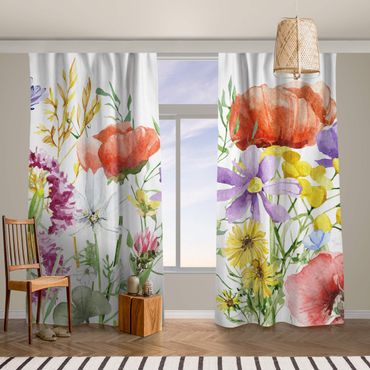 Curtain - Watercolour Flowers