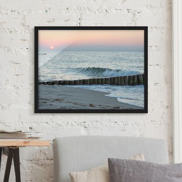 Framed poster - Sunset At The Beach