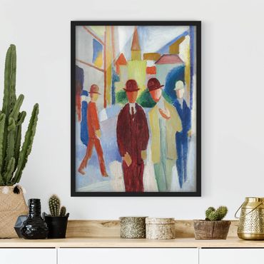 Framed poster - August Macke - Bright Street with People