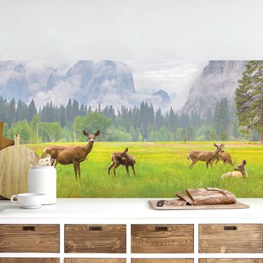 Kitchen wall cladding - Deer In The Mountains