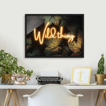 Framed poster - Wild Thing Golden Leaves