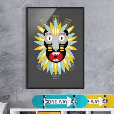Framed poster - Collage Ethnic Mask - King Kong