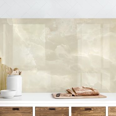 Kitchen wall cladding - Onyx Marble Cream