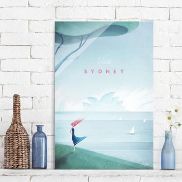 Glass print - Travel Poster - Sidney