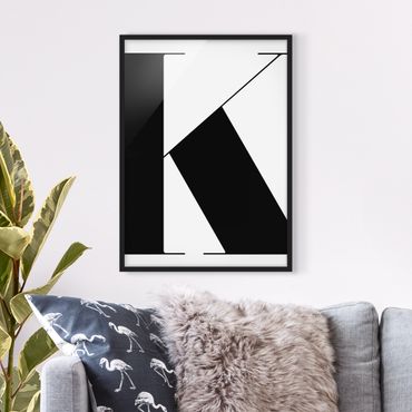 Framed poster - Antiqua Letter K