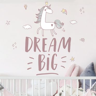 Wall sticker - Dream Big Unicorn